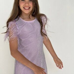 Sparkly Lavender Feather Dress